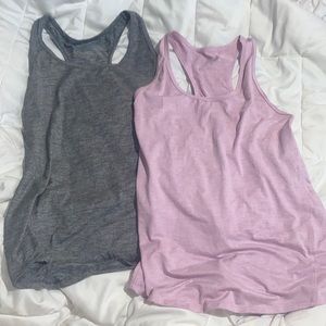 Grey and Pink Jockey Tank Tops Small